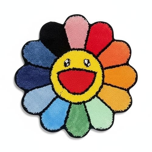 LUXAPE Murakami Rug - Handmade & Premium- 28in (70cm) - Hypebeast Decor - Hypebeast Room - Living Room, Bedroom, Children Bedroom, Door mat - Aesthetic Room Decor - Luxape Rugs (Luxape-A2) - Image 1
