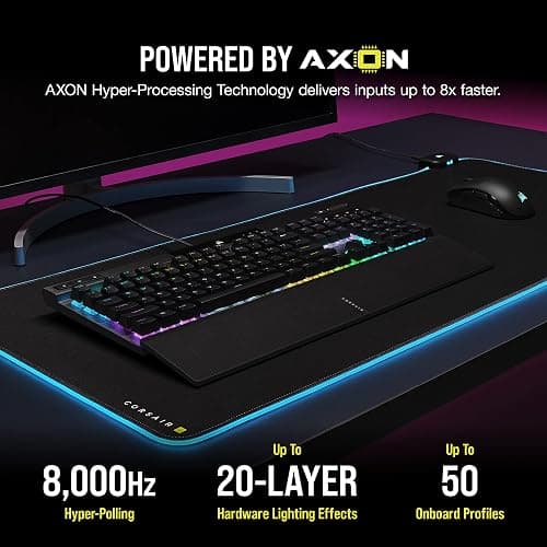 CORSAIR K70 RGB PRO Mechanical Wired Gaming Keyboard – Cherry MX Red Linear Switches, SOCD, PBT Double-Shot Keycaps, 8000Hz Hyper-Polling, NKRO, Anti-Ghosting, Tournament Switch, QWERTY NA – Black thumbnail 4