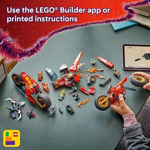 LEGO NINJAGO Ninja Combat Vehicle - 3 in 1 Building Toy - Dragons Rising Play Set for Boys & Girls, Ages 8+ - Model Building Kit for Kids W/6 Ninja Toy Minifigures - Gift Idea for Birthdays - 71844 thumbnail 6