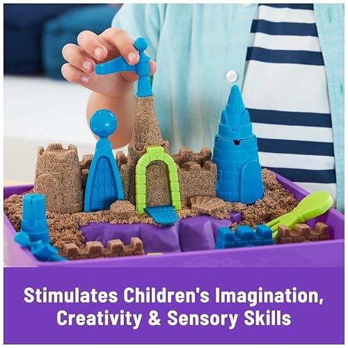 Kinetic Sand, Deluxe Beach Castle Playset with 2.5lbs Play Sand, Tools & Molds, Sensory Toys for Kids Ages 5 and up thumbnail 6