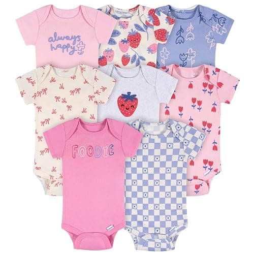 Onesies Brand baby-girls 8-pack Short Sleeve Mix & Match Bodysuits - Image 1