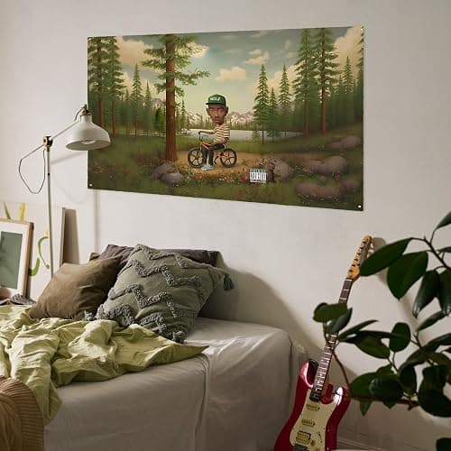 Eocfaid Music Album Cover Wall Tapestry, 36x60 Inch Bedroom Decor - Large Artistic Wall Hanging with Taylor Wolf Theme for Living Room, Dorm, Aesthetic Room thumbnail 4