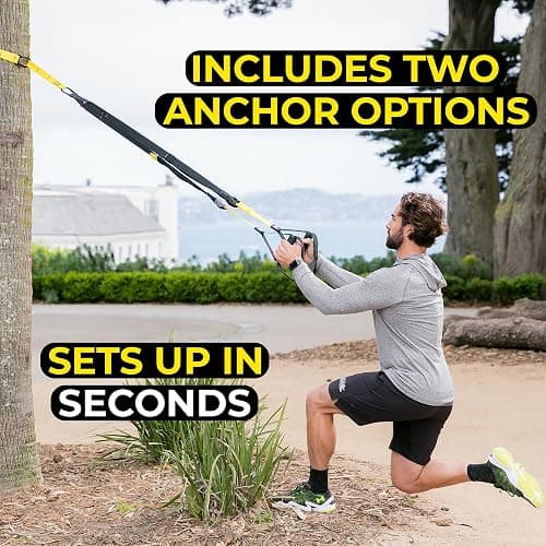 TRX All-In-One Home Gym System – Complete Suspension Training Kit for Strength Training, HIIT & Full-Body Workouts at Home or Outdoors, Includes Indoor & Outdoor Anchors thumbnail 4