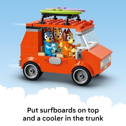 LEGO Bluey: Bluey’s Beach & Family Car Trip - Toddler Learning Toy for Kids 4+ - Includes Bluey, Bingo, and Mum Minifigures - Birthday Gift for Boys and Girls, Ages 4+ - 11202 thumbnail 5