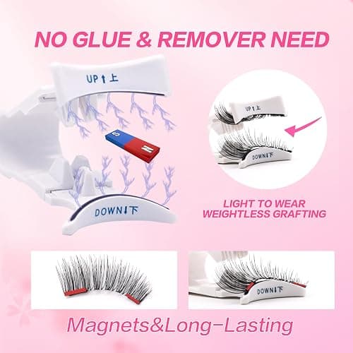 Magnetic Lashes Kit Magnetic Eyelashes with Applicator Reusable Eyelashes Magnetic Lashes Easy to Wear and Remove thumbnail 7