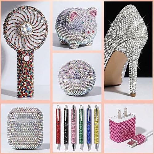 SERTAS 40000 Pcs Bedazzling Kit with 40 Colors Resin Jelly Rhinestones,3mm Flatback Gems Includes 3X 10ml B7000 Glue, Wax Pen and Tweezers for Clothes, Shoes, Nails & DIY Art (40000) thumbnail 5