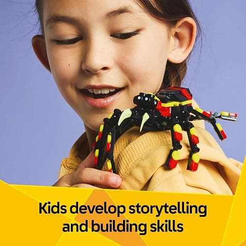 LEGO Creator 3 in 1 Wild Animals Surprising Spider Toy - Building Toy with 3 Build Options, Spider, Scorpion, or Snake - Animal Figures for Kids, Boys & Girls, Ages 7+ - Gift Idea for Birthday - 31159 thumbnail 6