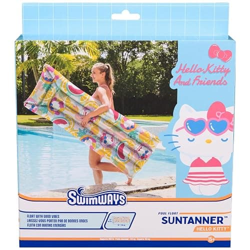Swimways Hello Kitty Suntanner Pool Float, Inflatable Pool Floats & Kids Pool Toys, Swimming Pool Accessories & Beach Essentials for Teens Aged 14 & Up thumbnail 8