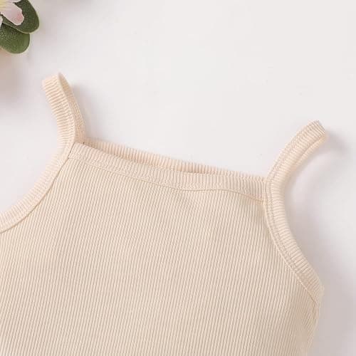 OPAWO Onsies for Baby Girls' Bodysuits 3 Pack Neutral Baby Clothes Spaghetti Strap & Long Sleeve Fall Baby Undershirt 0-2T thumbnail 3