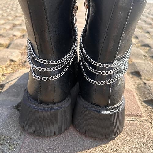 Gownsella 2 Stück Schuh Charms Kette – Punk Schuhschmuck für Sneaker & Boots, Schnürsenkel Anhänger mit Clip, DIY Zubehör thumbnail 5