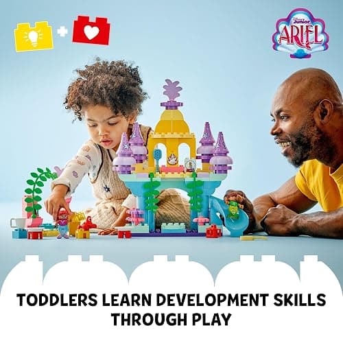LEGO DUPLO Disney Ariel’s Magical Underwater Palace Building Set - The Little Mermaid Toy for Girls & Boys, Ages 2+ - Toddler Preschool Sensory Toy with Disney Princess Minifigure - 10435 thumbnail 2
