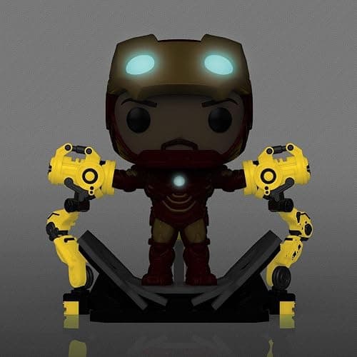 Funko Pop! Iron Man 2: Iron Man MKIV with Gantry Glow-in-The-Dark Deluxe Vinyl Figure thumbnail 2