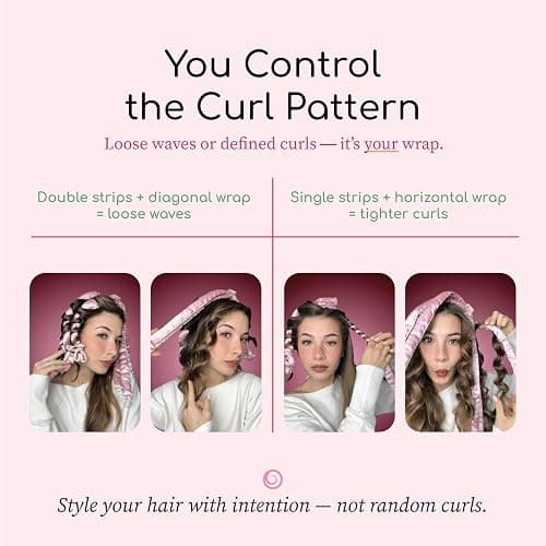 Original Octocurl Heatless Curling System for Medium to Thick Hair – Adjustable Headband, Customizable Wraps, 360° Heat-Free Curls thumbnail 5