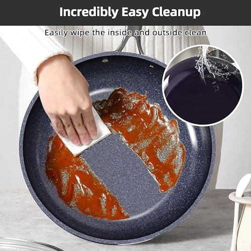 Nuwave Lux 13pc Forged Lightweight Cookware Set PFAS Free, Healthy G10 Duralon Ceramic Coating, Ultra Non-Stick, Stay-Cool Handles, Works on All Cooktops & Induction Ready thumbnail 7