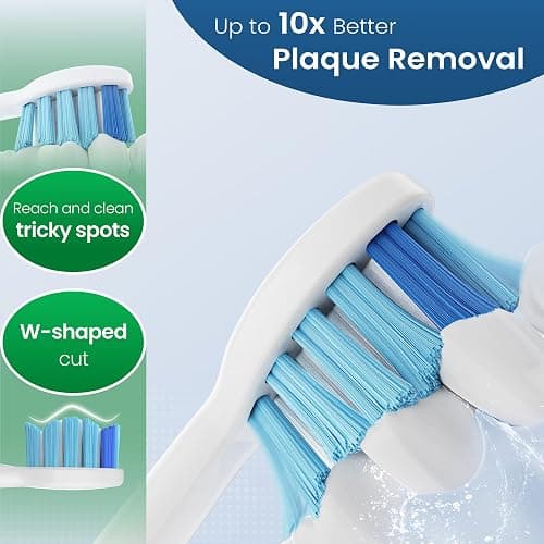 SuitShine Replacement Toothbrush Heads Compatible with Philips Sonicare and More Click-on Handles 8 Pack White thumbnail 4