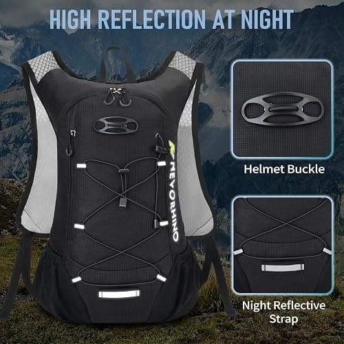 Lightweight Hydration Backpack, Running Backpack with 2L Water Bladder, Hydro Water Daypack for Cycling Hiking Rave for Men Women thumbnail 6