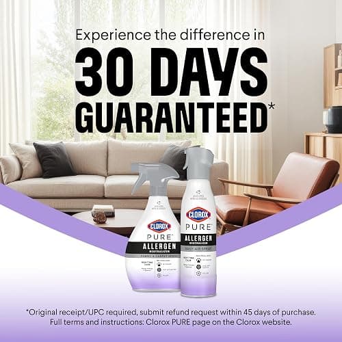 Clorox PURE Allergen Neutralizer Fabric and Carpet Spray, Nighttime Calm, 26 Fluid Ounces thumbnail 10