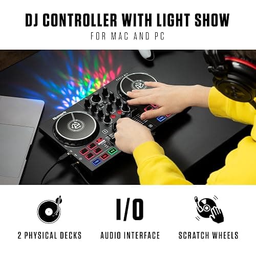 Numark Party Mix II Platine DJ avec Lumières LED, Carte Son et Table de Mixage, avec Serato DJ Lite pour Mac et Win OS thumbnail 2
