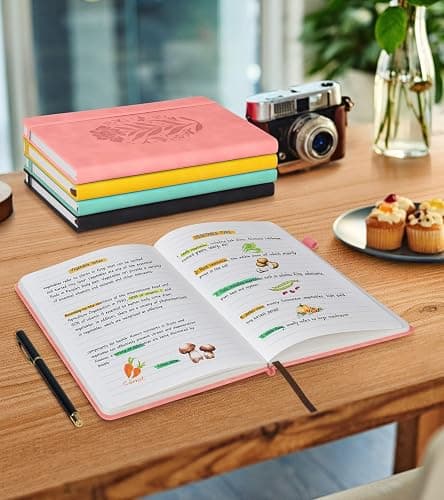 Lined Journal Notebook for Women, A5 Pink Hardcover Leather Journals for Writing, 200 Pages Thick Travel Daily Journal, College Ruled Notebook for Work School, Note Taking, Business 5.75'' X 8.38'' thumbnail 2