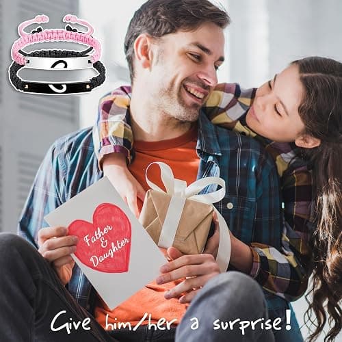 CXLDTE Matching Heart Bracelets for Dad Daughter Birthday Valentine's Father's Day Gifts Christmas Gifts thumbnail 2