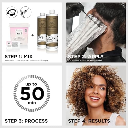 Clairol Professional BW2+ Extra Strength Powder Lightener | Up to 9 Levels of Lift for Hair Highlights & Lightening thumbnail 6