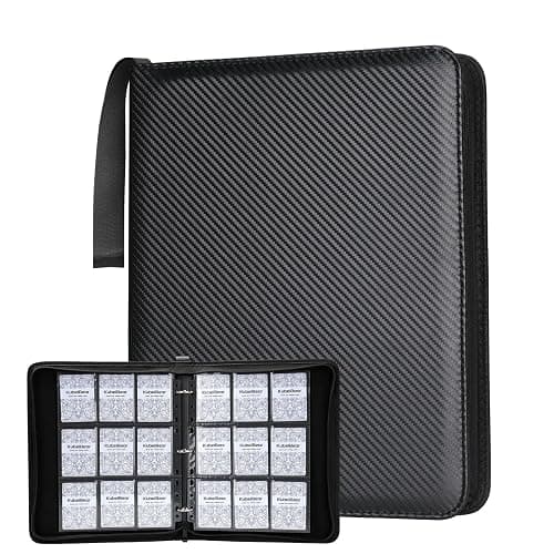 Card Binder – 720 Capacity, Zippered Trading Card Holder for MTG, Sports & Collectible Cards – Acid-Free, Durable & Travel-Friendly Storage (Black, 9 Pocket) thumbnail 7