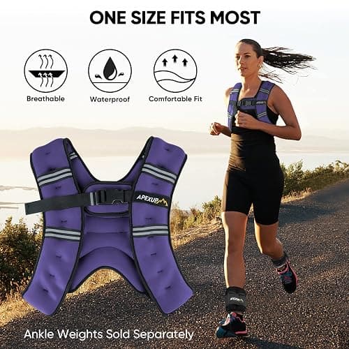 APEXUP Weighted Vest Men Women, Weight Vest for Women Workout Equipment for Strength Training Running thumbnail 5