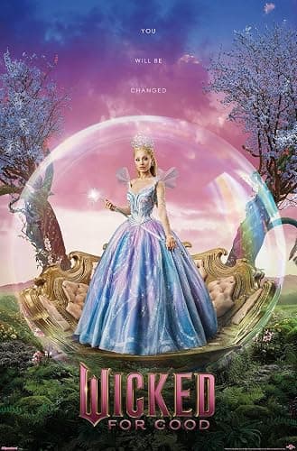 Wicked: For Good (2025) - Glinda Upland "W" Diptych One Sheet Wall Poster, 34L" x 22.4W", Unframed Version - Image 1