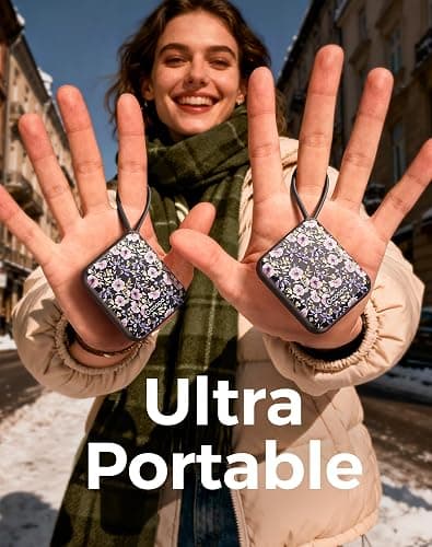 Ocoopa Hand Warmers Rechargeable UT5 Nano – Slim Electric Pocket Heater, Smart Temp Control, 14Hrs Battery, UL Safety, Artists in Bloom Design, Practical Gifts for Women, Christmas, Outdoor, Office thumbnail 4