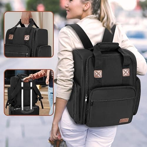 BAFASO Nail Polish Organizer Backpack Holds 105 Bottles (15ml - 0.5fl.oz) and a Nail Lamp, Nail Polish Backpack with 3 Removable Pouches and Multiple Tools Storage Pockets (Patented), Black thumbnail 6