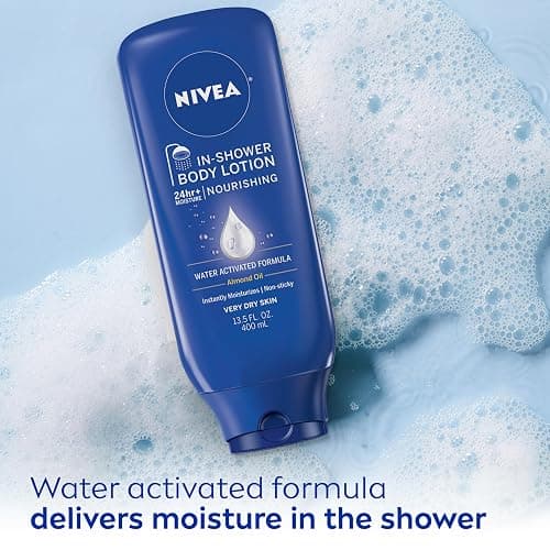 NIVEA Nourishing In Shower Lotion, Body Lotion for Dry Skin, 13.5 Fl Oz Bottle thumbnail 5