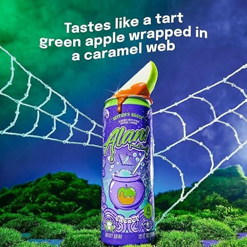 New Alani Energy Drinks Witch's Brew, Cotton Candy, Breezeberry - Limited Edition Flavors - Variety Pack, Sugar-Free, Low-Calorie, 200mg Caffeine, Energy Boost Drink 12 fl oz (Pack of 6) thumbnail 4