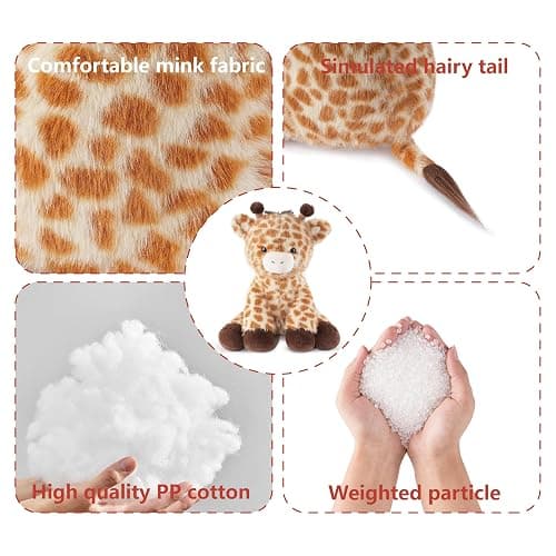 Niuniu Daddy 14" | 3.5 Pound Giraffe Weighted Plush Stuffed Animal, Heavy Giraffe Pillowfort Toys for Kids Adults, Weighted Beads for Stuffed Animals Body Pillow for Gift Birthday Christmas Holiday thumbnail 6