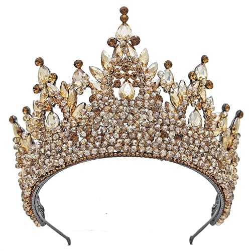 Large Tiaras and Crowns for Women Crystal Tall Pageant Crowns Rhinestone Royal Queen Headband Princess Quinceanera Headpieces for Wedding Birthday Prom Party Costume Cosplay - Image 1