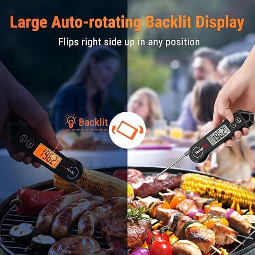 TempPro TP19H Waterproof Digital Meat Thermometer with Ambidextrous Backlit and Motion Sensing Cooking Food Thermometer for BBQ Grill Smoker Oil Fry Candy Thermometer (Previously ThermoPro) thumbnail 3