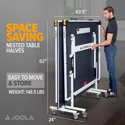 JOOLA Rally TL Professional MDF Indoor Ping Pong Table w/Quick Clamp Table Tennis Net & Post Set - 10 Minute Easy Assembly - Corner Ball Holders - Tournament Quality - Includes Playback Mode thumbnail 5