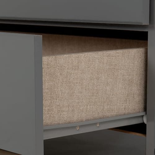 Denver 3 Door 2 Drawer Mirrored Wardrobe in Grey Gloss thumbnail 6