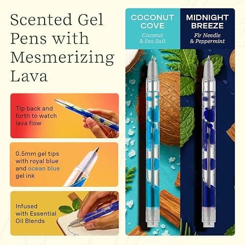 Lifelines Writing Wellness Gift Set - Aromatherapy & Sensory Immersion | Scented Writing Set Includes Finger Maze Sensory Journal, 3 Scented Stacking Highlighters & 2 Lava Gel Pens thumbnail 5