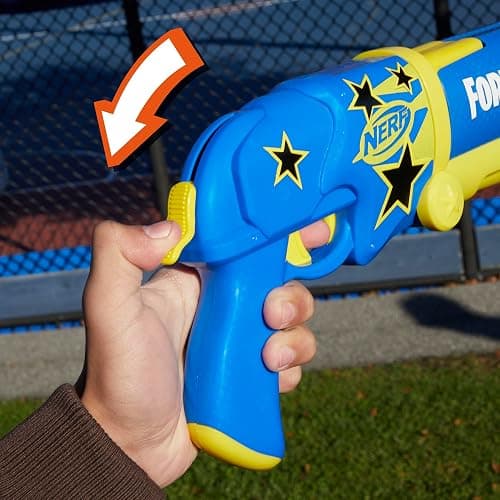 Nerf Fortnite Half Tone Hero Blaster, Bonus Code to Unlock Half Tone Hero Wrap in The Game, Break Open Loading, 12 Nerf Elite Darts, Fortnite Gifts (Amazon Exclusive) thumbnail 11