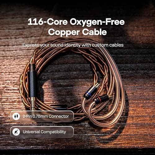 HIFIXAUDIO Tangzu FUDU Verse II Hybrid 1DD+2BA in Ear Monitor, HiFi IEM Earphone, Wired Earbuds with Balanced Tuning, CNC-Machined Brass Cavity, Detachable OFC 2-Pin Cable for Musician (4.4mm) thumbnail 7