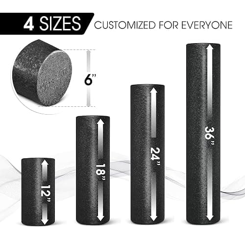 Yes4All High-Density EPP Round Back Roller Foam, Exercise Foam Roller for Yoga, Pilates & Stretching - 12, 18, 24, 36 inch thumbnail 4