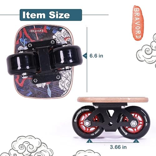 BRAVORD NZ Panda Roller Road Drift Skate with Cool Maple Deck Anti-Slip, Freeline Skate with PU Wheels and High Speed Bearings thumbnail 3