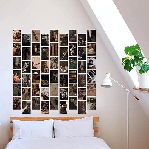 Waschbär Dark Academia Aesthetic Room Decor, 54PCS Dark Academia Aesthetic Pictures Wall Collage Kit, Retro Style Photo Collection Collage Dorm Decor for Teens and Young Adults, Wall Prints Kit, Small Posters for Room Bedroom Aesthetic thumbnail 2