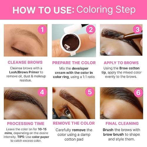 CLIONE PRIME Korean At Home Eye Lash Lift and Tint Kit Professional Brow Lamination and Tint Kit Eye Lash Tint Kit Black Eye Brow Tint Kit thumbnail 4