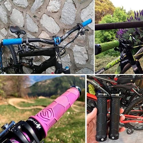 FIFTY-FIFTY Double Lock-On Mountain Bike Grips, Bicycle Handlebar Locking Grips, Non-Slip MTB Handle thumbnail 6