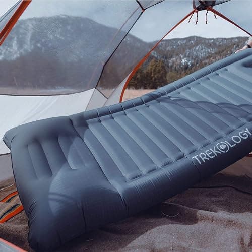 TREKOLOGY Sleeping Pad for Camping - Infaltable Mat – 73.2"x 29.9" Premium with Built‑in Pump, Neck‑Support Pillow, Thick 4.9" Height – Ultralight Sleep Pad for Tent, Backpacking & Travel thumbnail 6