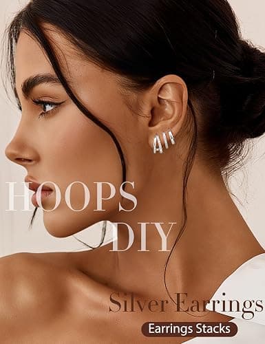 LOYALLOOK Small Chunky Gold Hoop Earrings for Women Hypoallergenic 14K Gold Filled Huggie Earrings for Women Trendy Cartilage Hoop Earring Stacks Lightweight Earring Sets for Multiple Piercing thumbnail 2