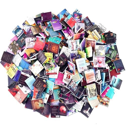 300Pcs Mini Books for Anxiety Bookshelf Tiny Book Fun Mini Brands Book Miniatures Library Dollhouse Accessories for DIY Living House Bookshelf Fillers Miniatures Small Books Bulk Crafting Decor - Image 1