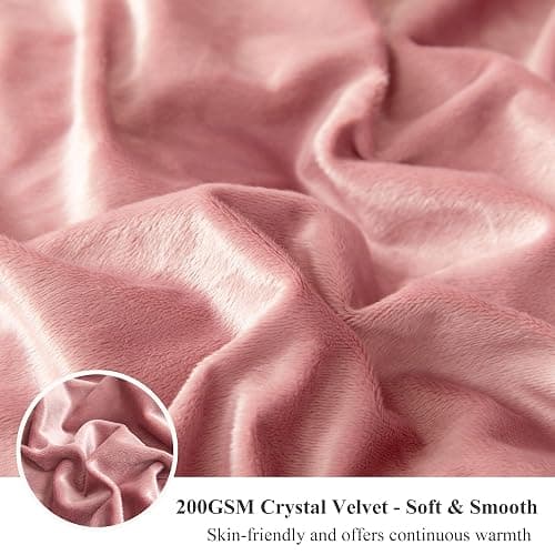 XeGe Luxury Faux Fur Leopard Print Throw Blanket, Soft Cheetah Print Fluffy Bed Blanket, Shaggy Plush Decorative Couch Blanket, Cute Furry Animal Print Fuzzy Blanket for Sofa Bed Couch, Pink, 60x90 thumbnail 6