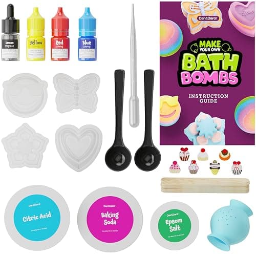Dan&Darci Bath Bomb Making Kit for Kids - Kid Crafts Science Project - Gifts for Girls and Boys - Craft Activity Gift for Age 6, 7, 8, 9, 10, 11 & 12 Year Old Girl - Makes 10 Baths Bombs Fizzies thumbnail 3